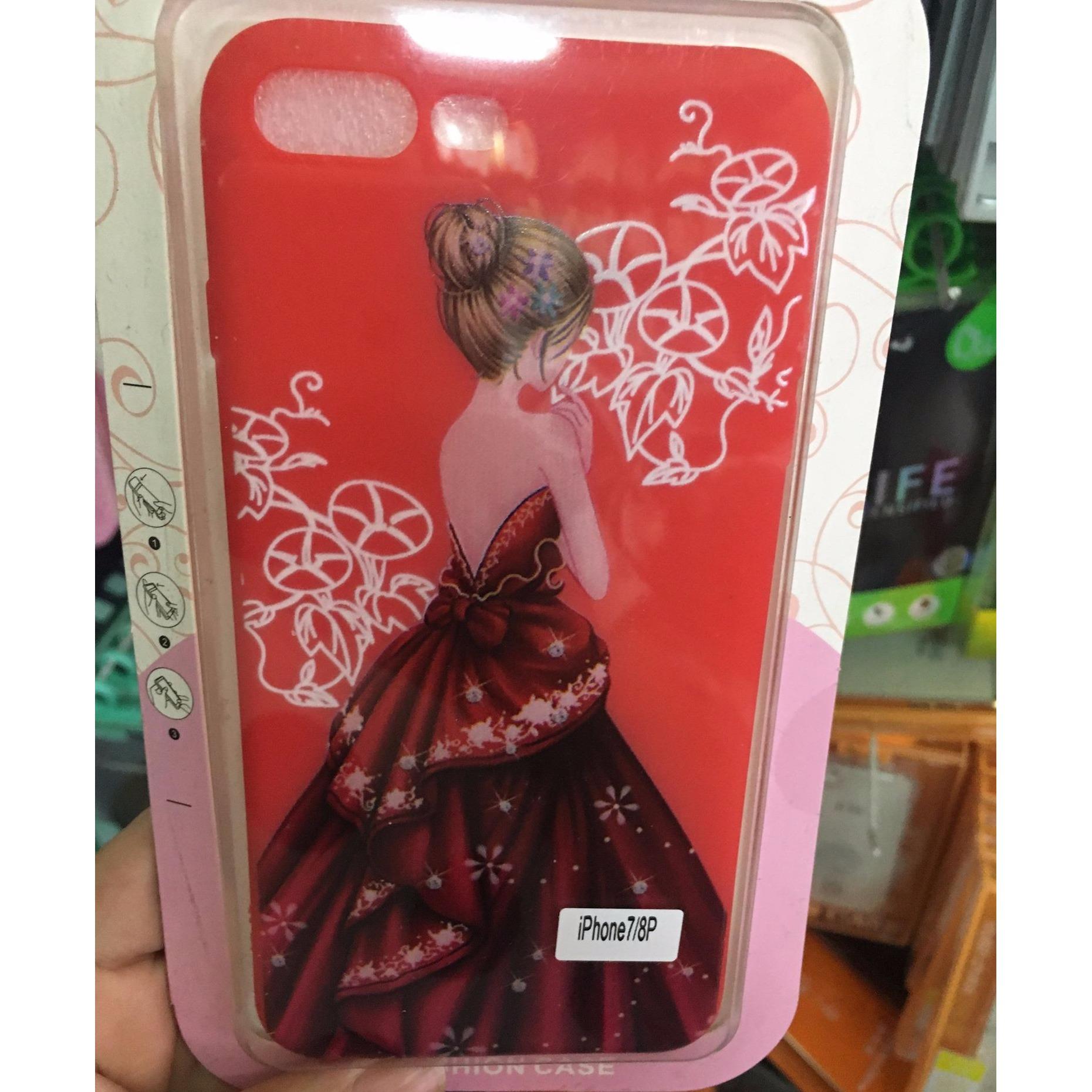 Ốp lưng dẻo thời trang hình cô gái cho iPhone 7 Plus 8Plus