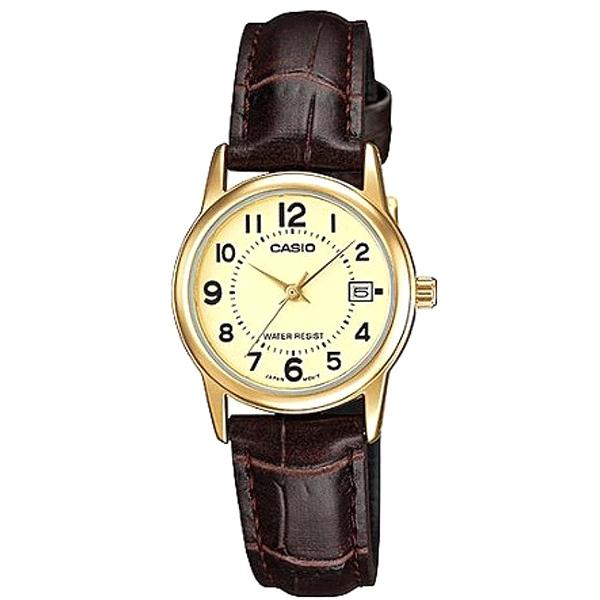Đồng hồ casio nữ dây da ltp-v002gl-9budf