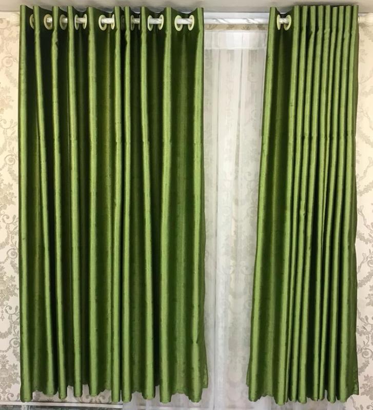 Rèm Cửa Chính may sẵn - 190x270 cm Hoàng Yên - Chống Nắng Trơn Khoen Lỗ Cao Cấp R1-32