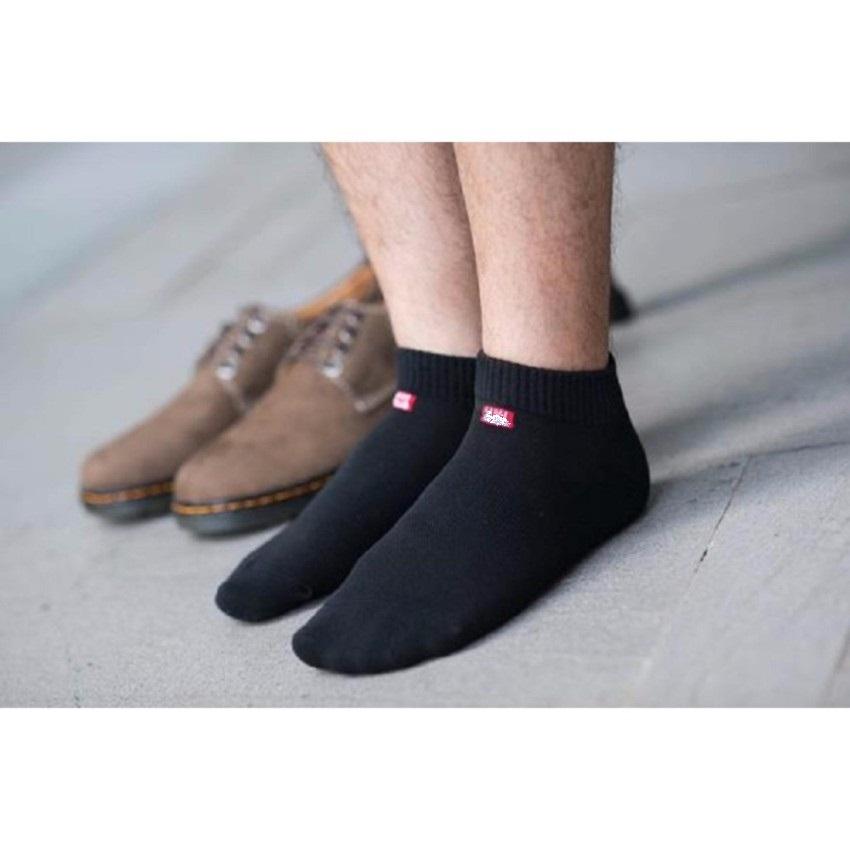 Bộ 5 Đôi Tất Vớ Nam Cổ Ngắn Mầu Đen Tuyền UNI