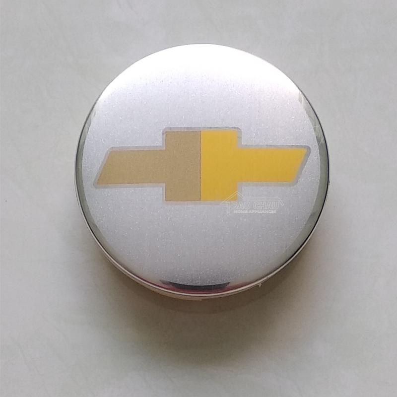 Logo chụp mâm bánh xe Ô tô dùng cho lazang xe Che.vrolet Captiva, Lacetti, AVEO (Bạc)