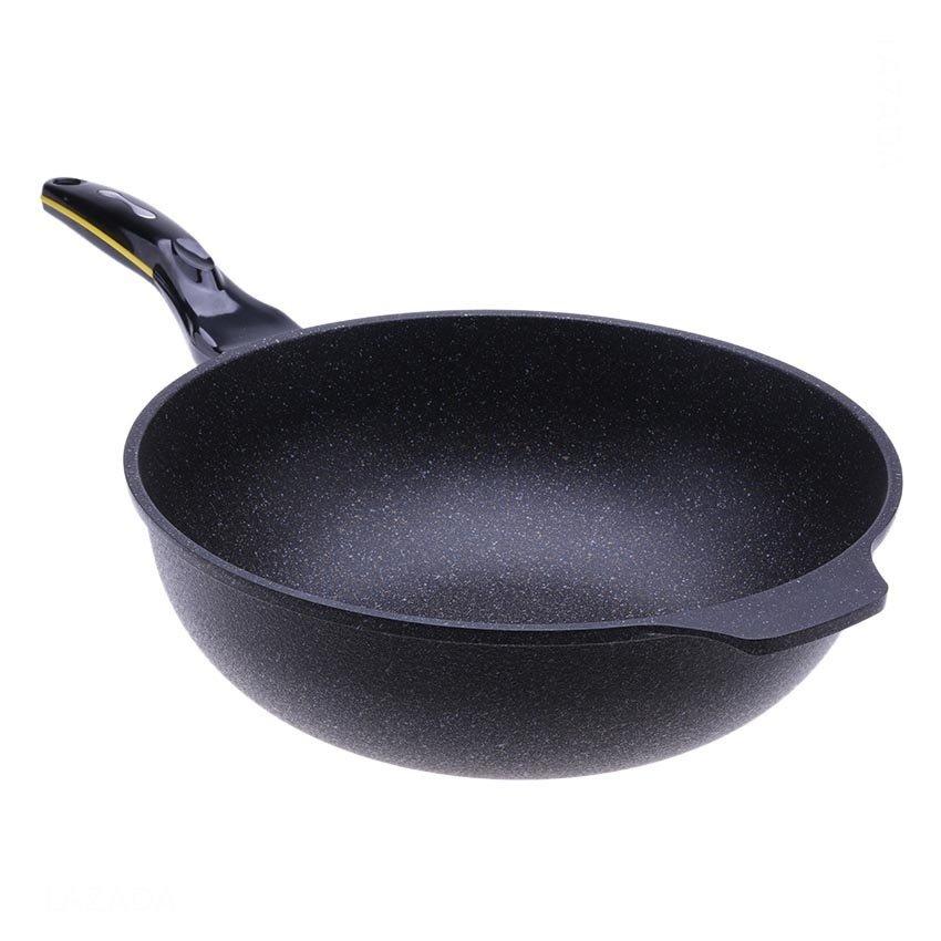 Chảo chống dính siêu bền đá sâu Cook Way Hàn Quốc SSWM4-32 (đen)