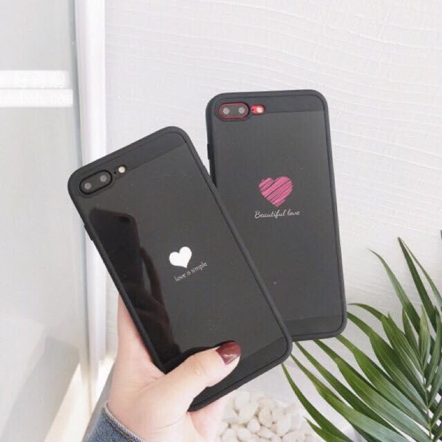 Ốp đôi tim tráng gương