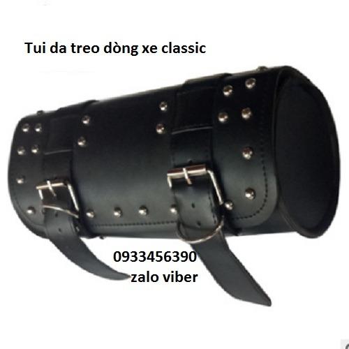 Túi da tròn treo xe