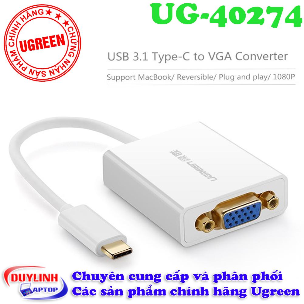 Cáp usb type c to vga ugreen 40274