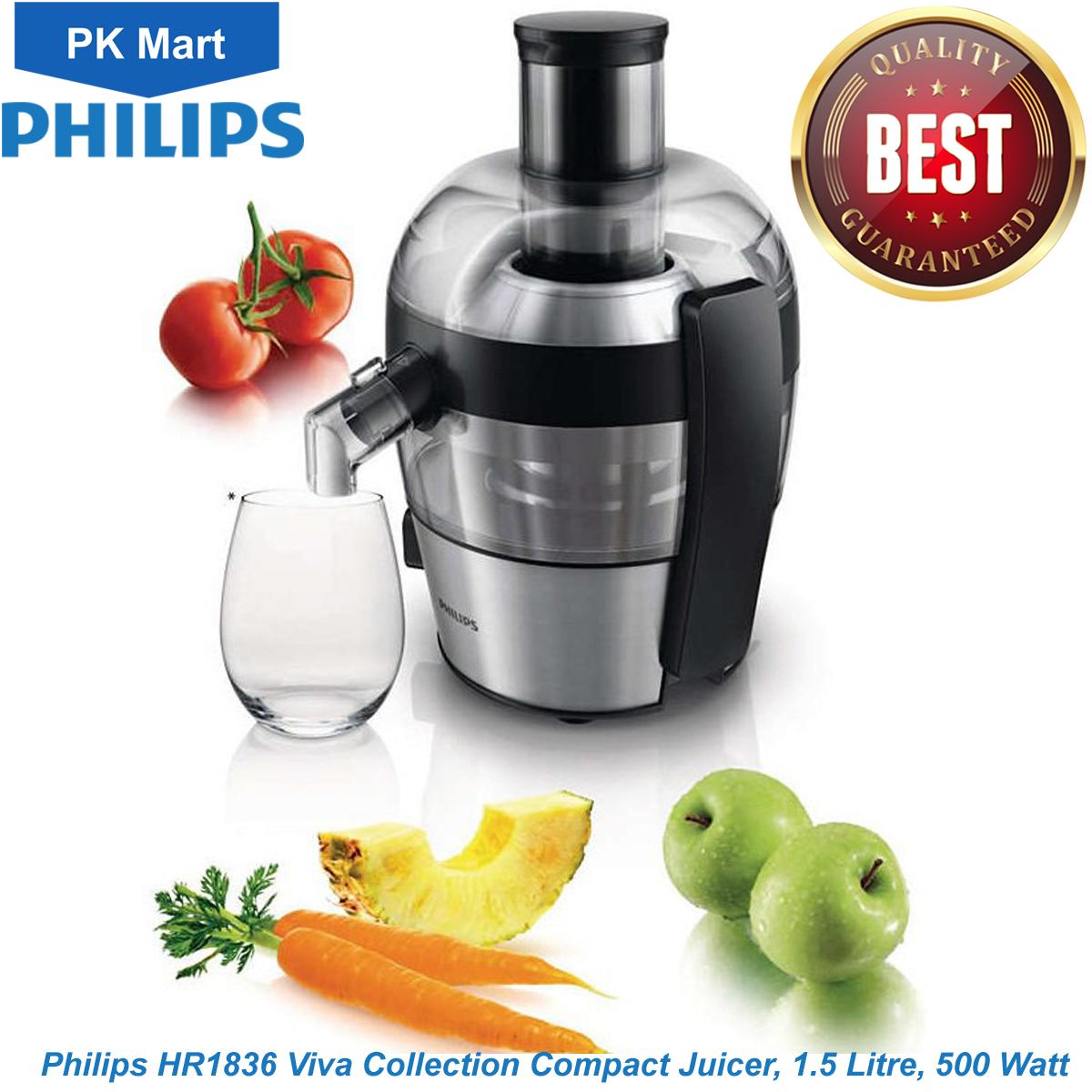 Máy ép trái cây Philips HR1836 0.5L (Đen) - Hàng nhập khẩu