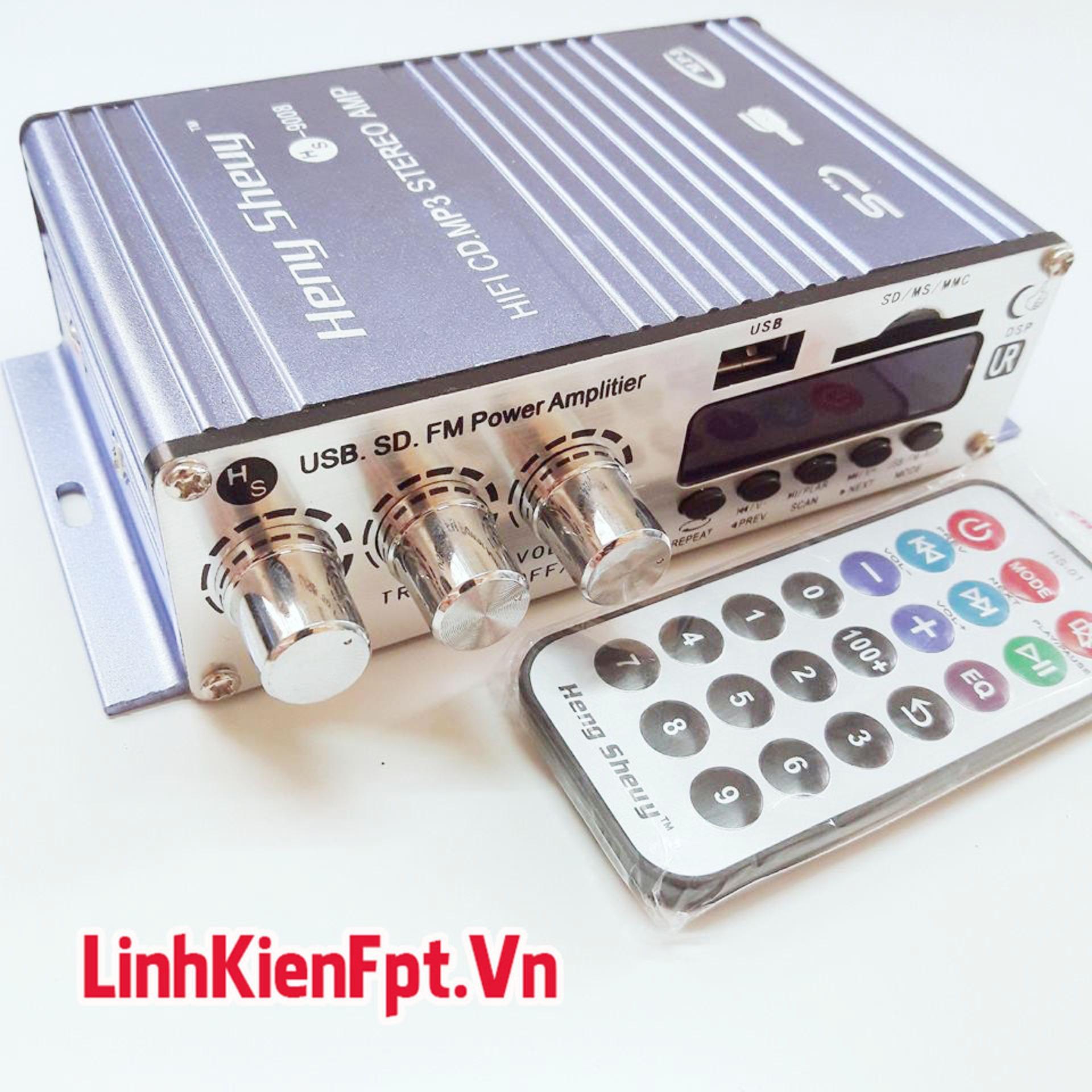 Âm ly hs9004 bluetouch 35w+35w 12v-5a + remote cực chất