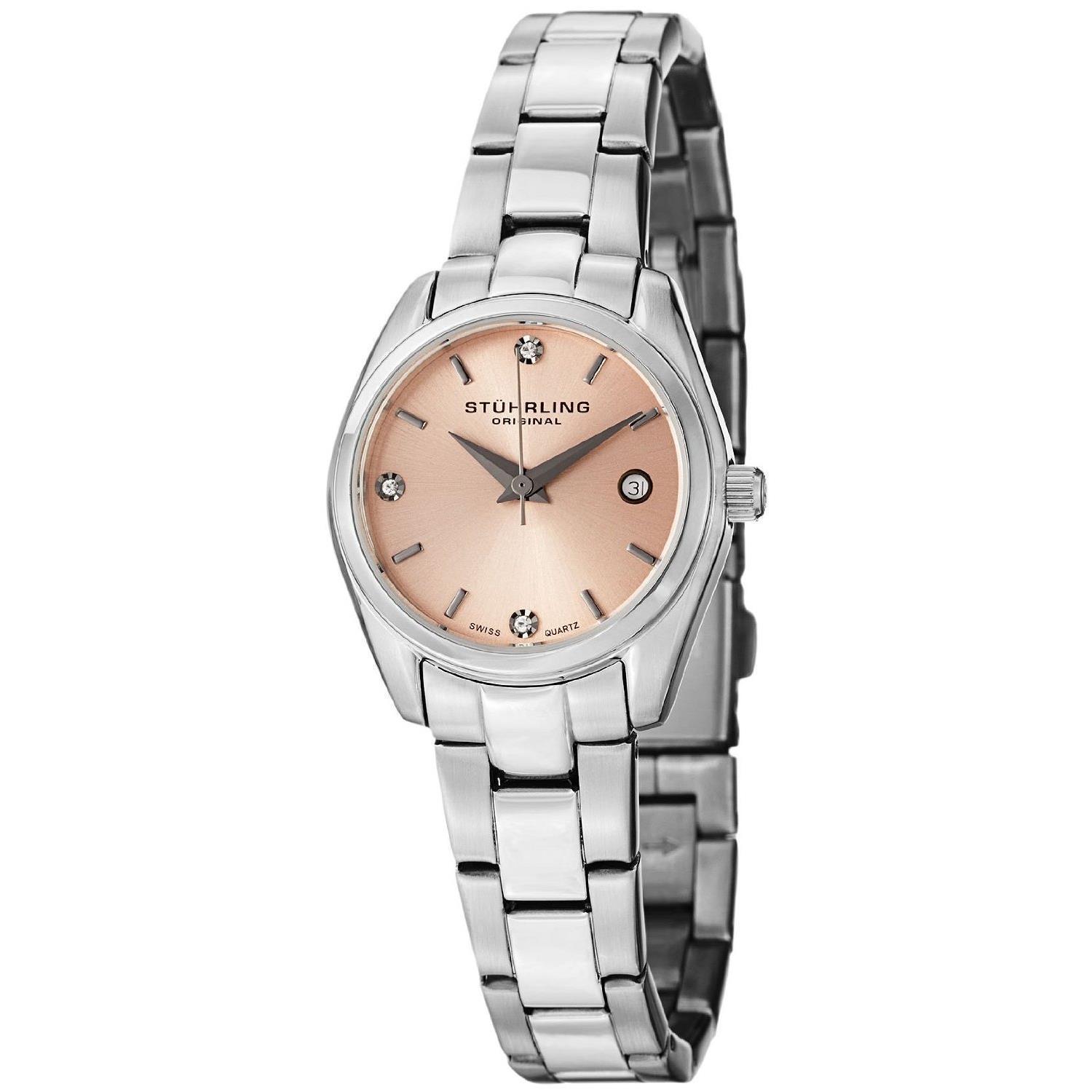 Đồng hồ Stuhrling Original Lady Ascot Prime máy Thụy Sĩ mặt 28mm có lịch ngày