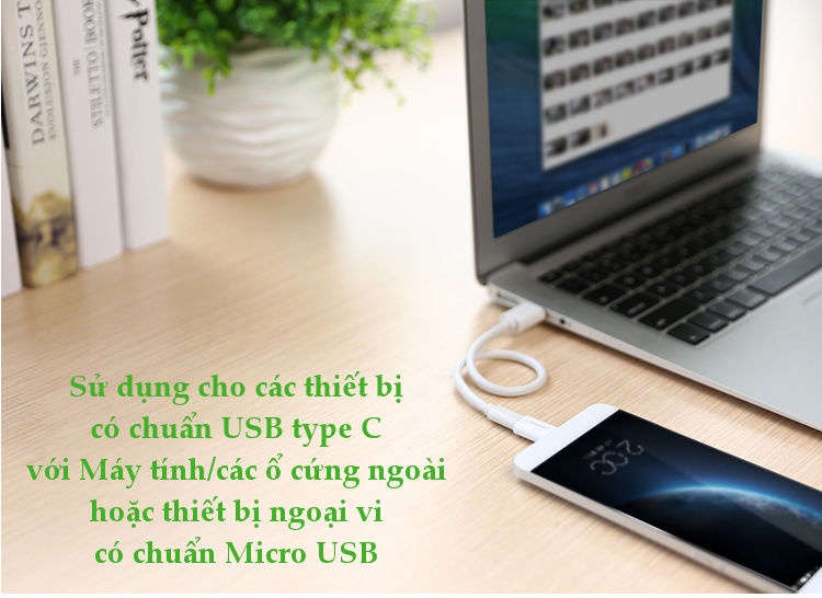 Đầu chuyển Micro USB sang USB type C, hỗ trợ chức năng OTG cho One plus 6 5 Xiaomi mi 8 Huawei.. UGREEN US157 Đầu chuyển Micro USB sang USB type C, hỗ trợ chức năng OTG cho One plus 6 5 Xiaomi mi 8 Huawei.. UGREEN US157