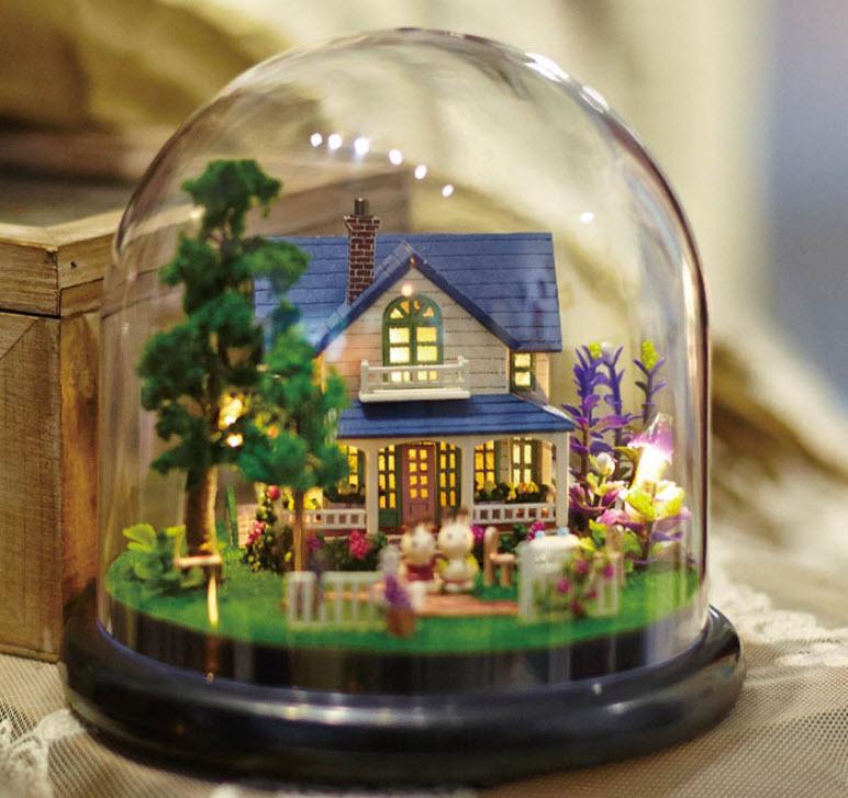 Mô hình nhà gỗ DIY hộp âm nhạc – Biệt thự cây thông