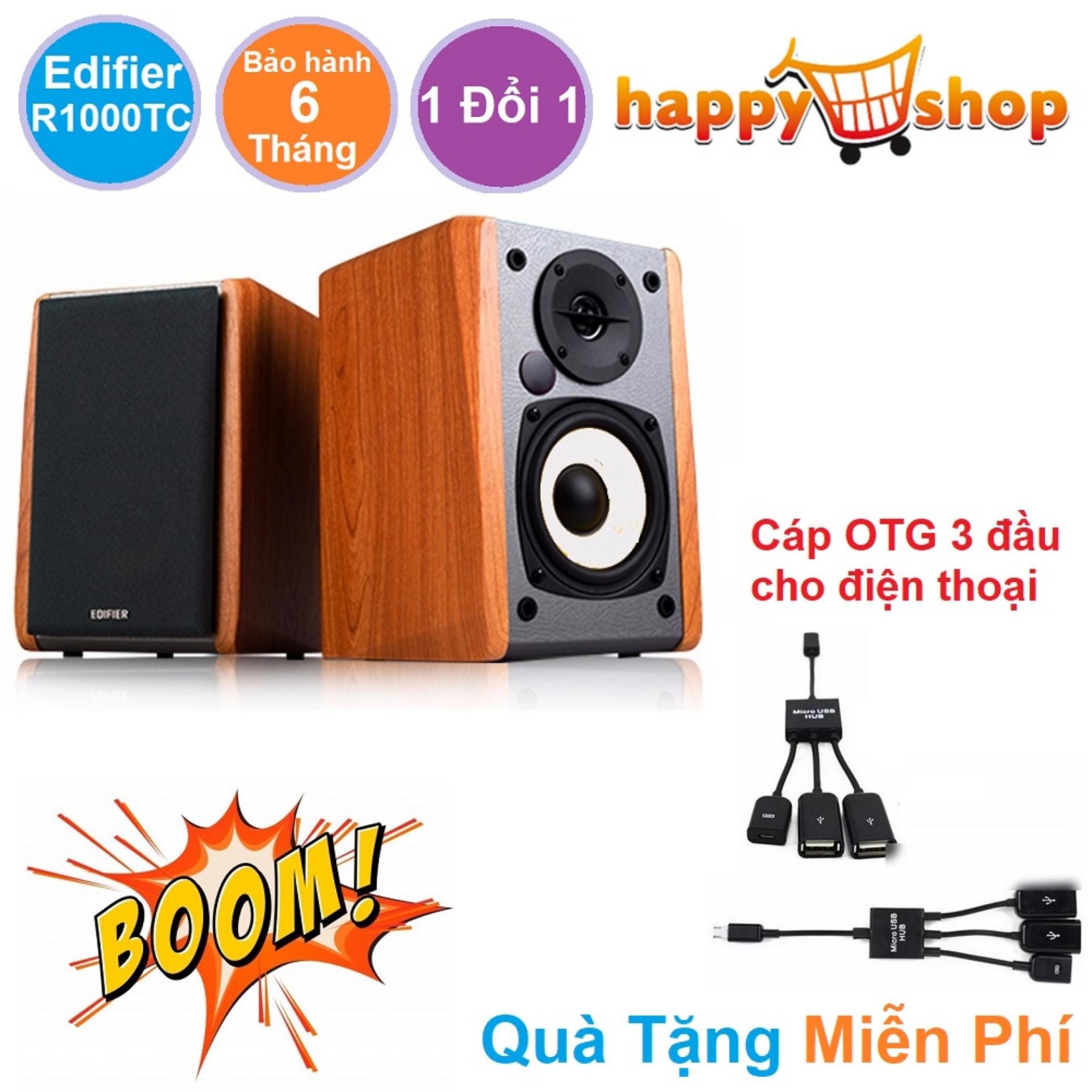Loa kiểm âm cao cấp edifier r1000tc bảo hành 1 đổi 1 - tặng kèm cáp otg cao cấp cho điện thoại thông minh sr7