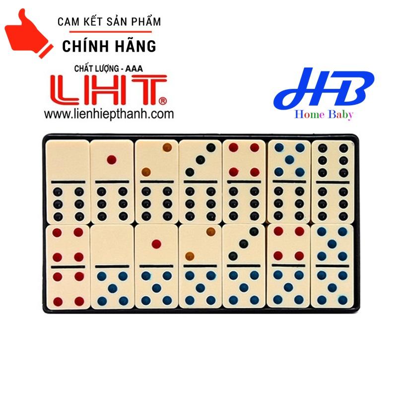 Cờ Domino Liên Hiệp Thành bằng nhựa Melamine bền đẹp + TẶNG hộp đựng tiện dụng ( Trắng Ngà ) - HOME BABY