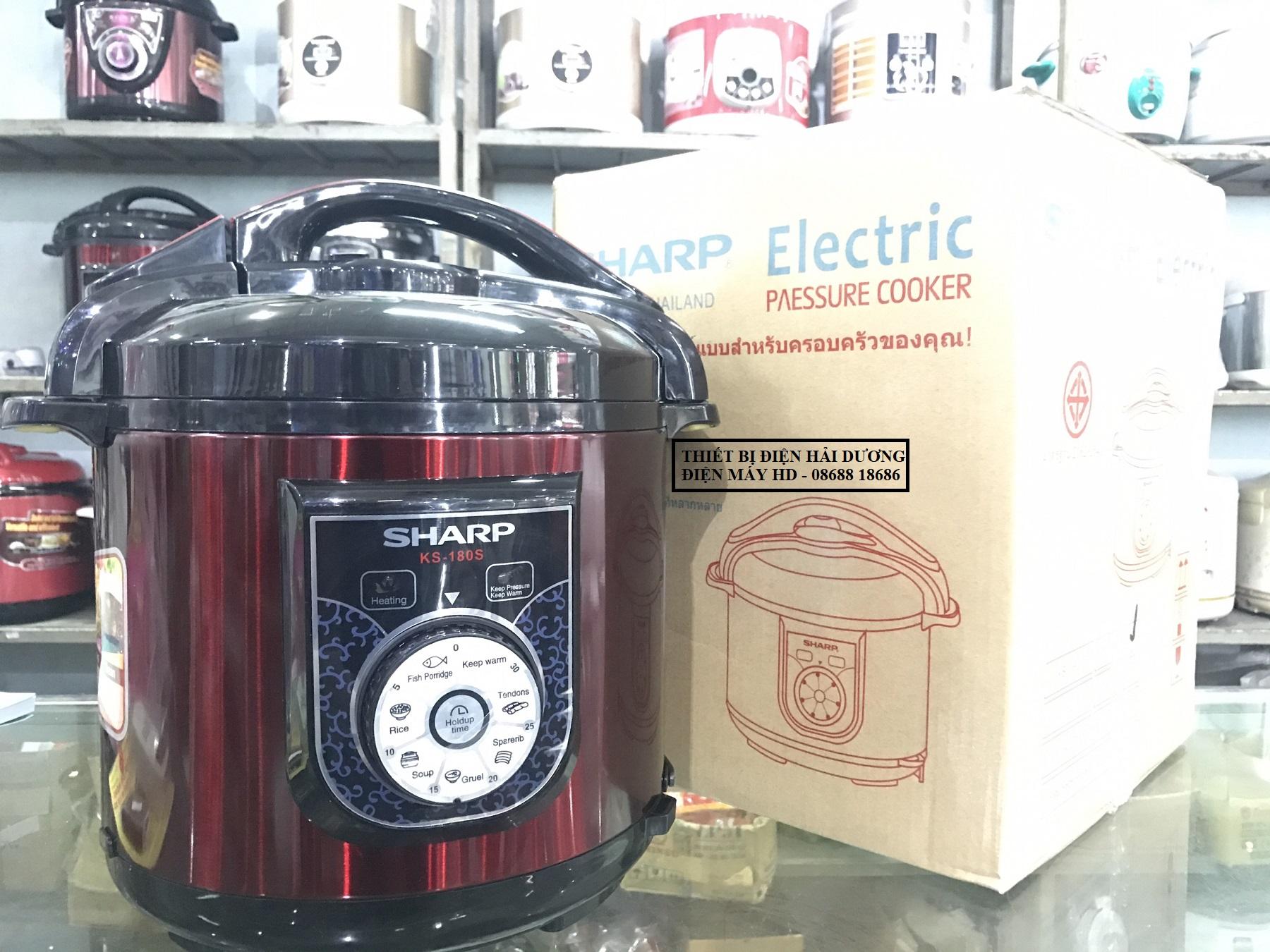 Nồi áp suất sharp ks-180s - 6l 1000w - bảo hành 12 tháng