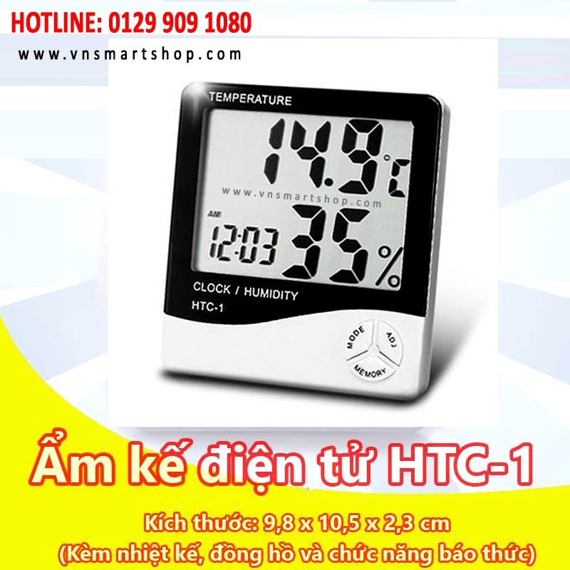 Nhiệt ẩm kế đồng hồ đo nhiệt độ độ ẩm HTC-1. Thiết bị đo nhiệt ẩm độ điện tử độ chính xác cao HTC1