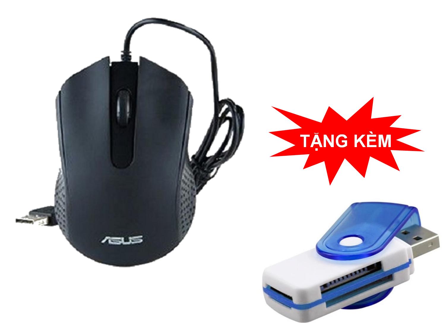Chuột quang asus model ae-01 + tặng đầu đọc thẻ nhớ đa năng 4 trong 1