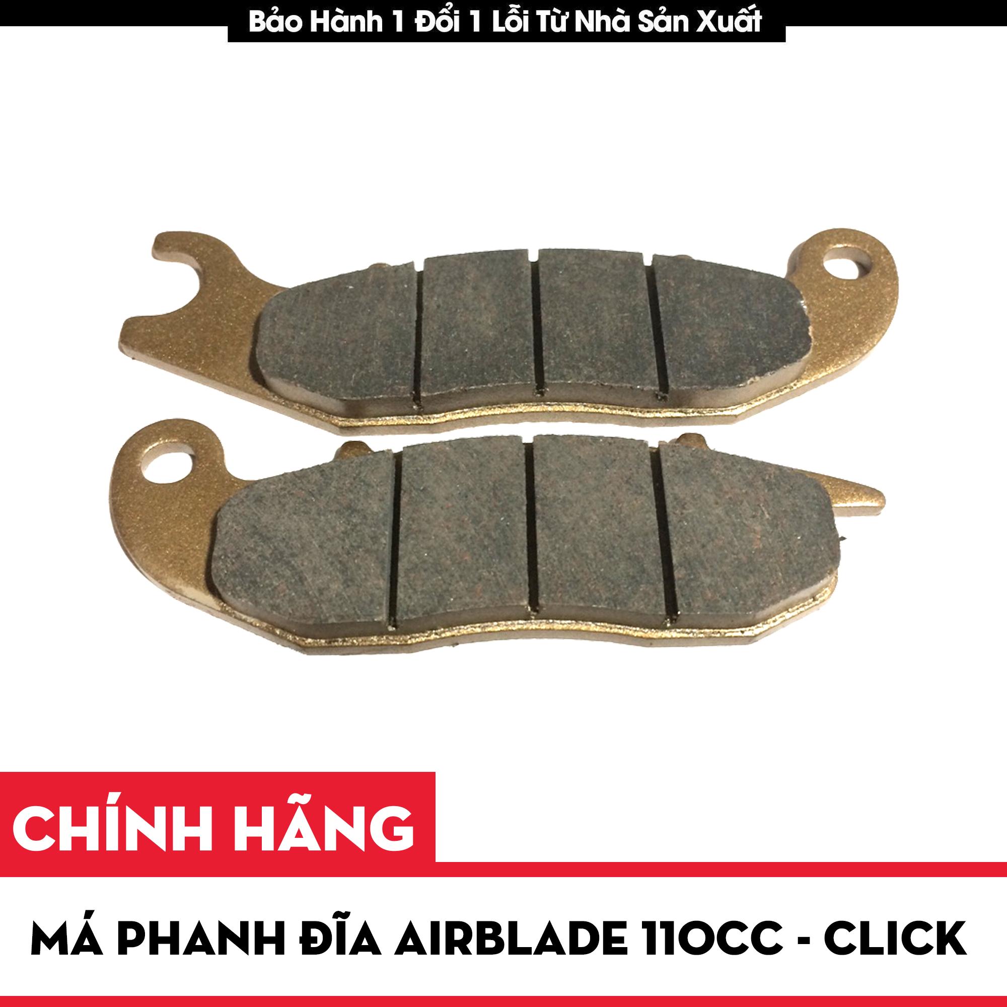 Bộ Má Phanh Đĩa  Honda Airblade 110c, Click Chính Hãng
