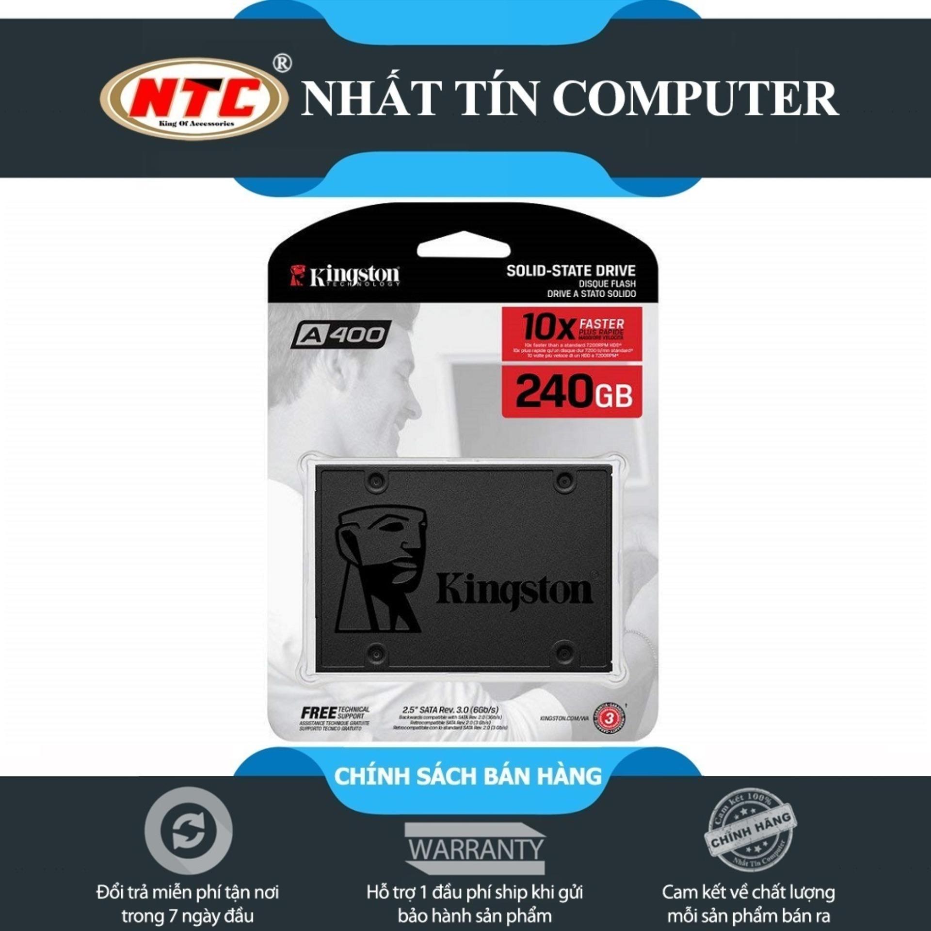 Ổ cứng SSD Kingston A400 SATA 3 240GB SA400S37/240G (Xám đen) - Nhất Tín Computer