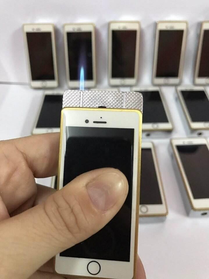 Quẹt bật lữa hình điện thoại iphone 6 lữa khè xài gas cực độc