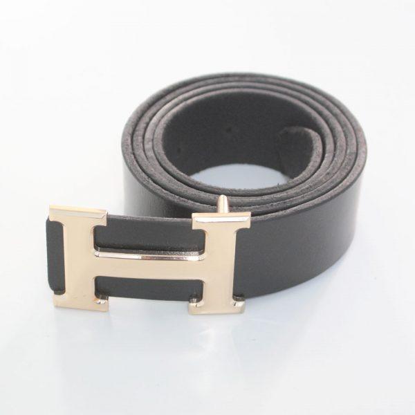 Thắt lưng dây nịt lưng  da mặt chữ H nâu