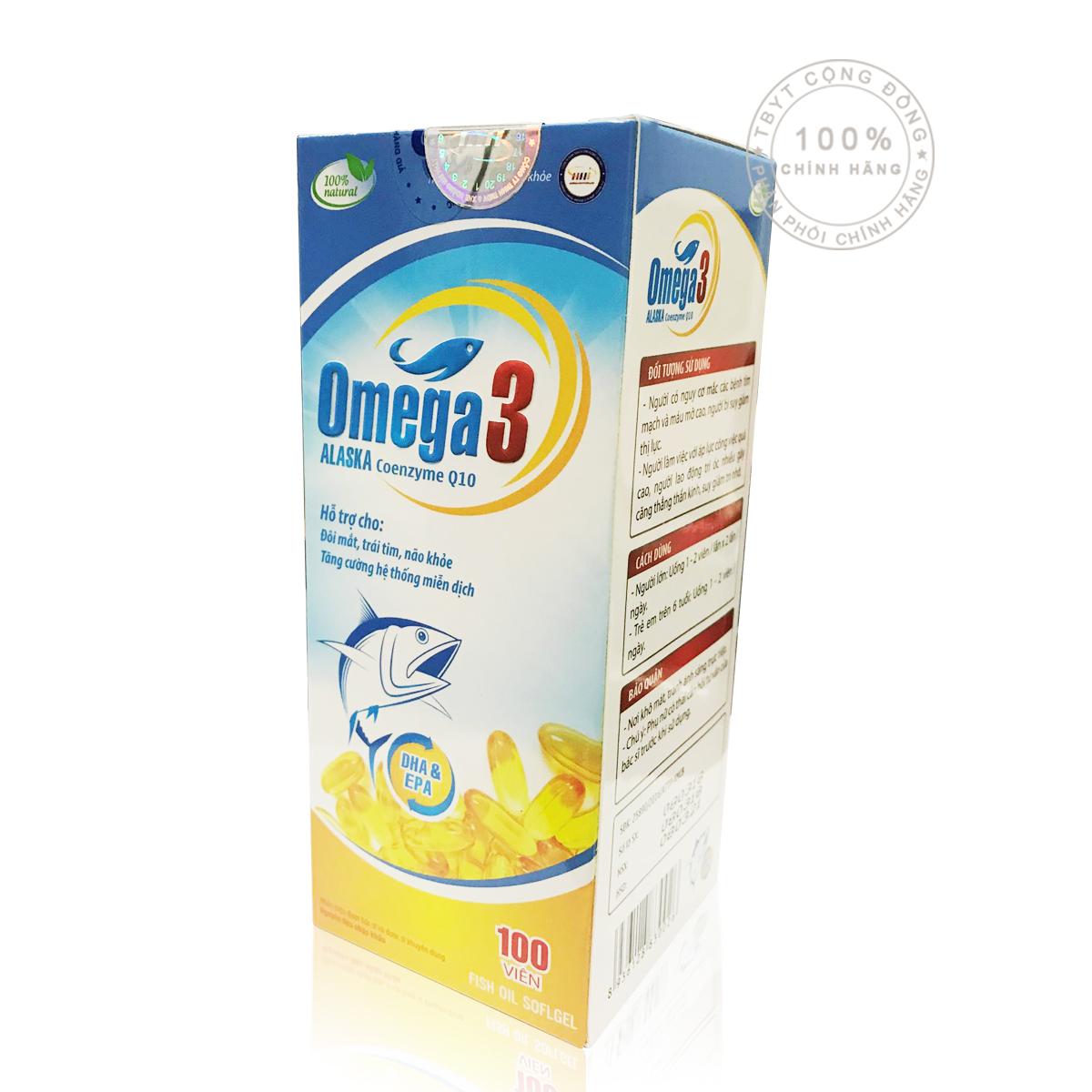 Viên uống bổ sung omega 3 Coenzym Q 10 (100 Viên)(OEM)