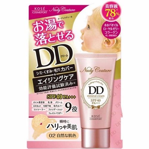 Kem nền chống nắng kose nudy couture mineral dd cream spf40 pa++ 30g - japan