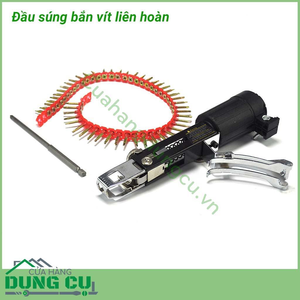 Đầu máy bắn vít liên hoàn lắp máy khoan