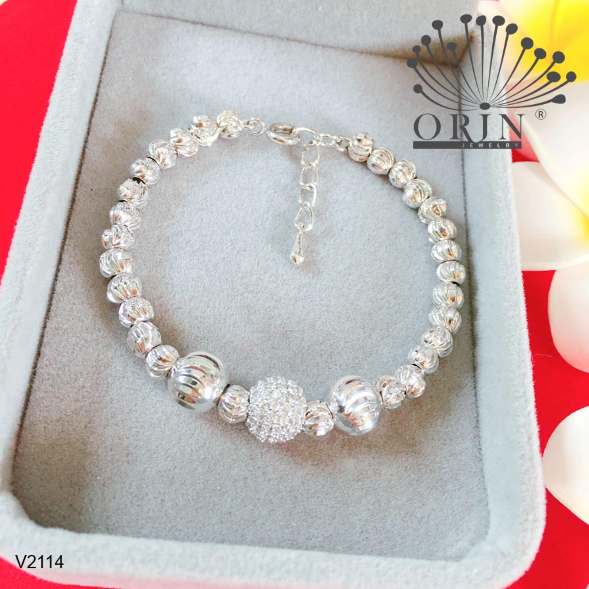 Vòng tay nữ vòng bi trang sức nữ đính đá thiết kế cao cấp Orin V2114 thời thượng