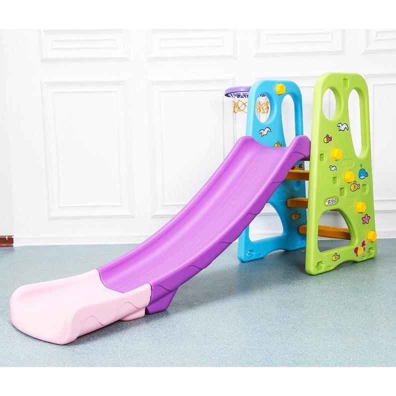 Bộ cầu trượt 3 in 1 kèm bóng rổ ct201 - 3in1 - cầu trượt cho bé, cầu trượt trẻ em, cầu trượt xích đu - babimart hn