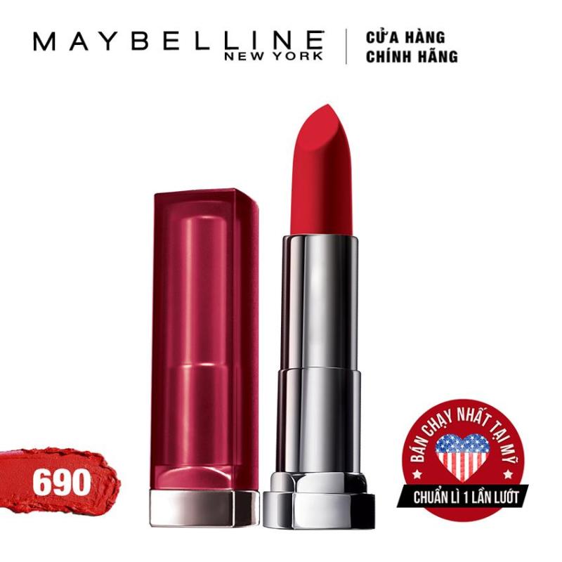 Son lì nịnh môi Maybelline New York The Creamy Mattes 690 Siren in Scarlet cao cấp