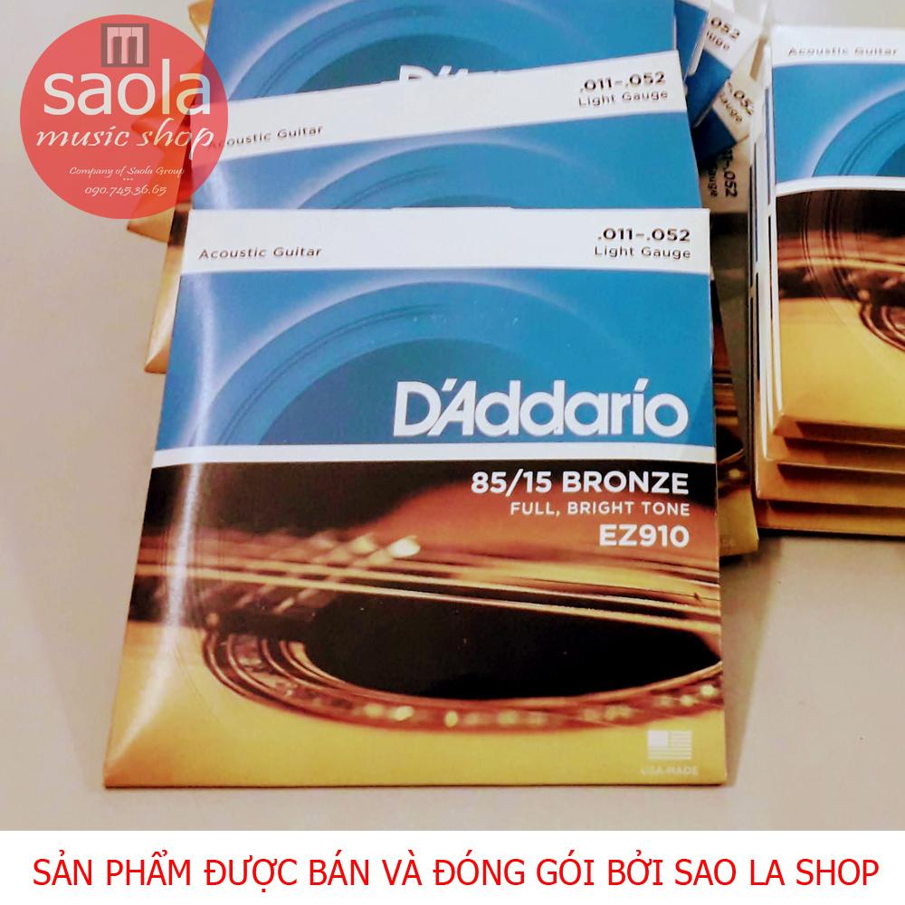 [HCM]Dây Đàn Ghi-ta Cao Cấp Daddario EZ910 (Âm Full Cực Sáng) Bonus 1 Pick Alice