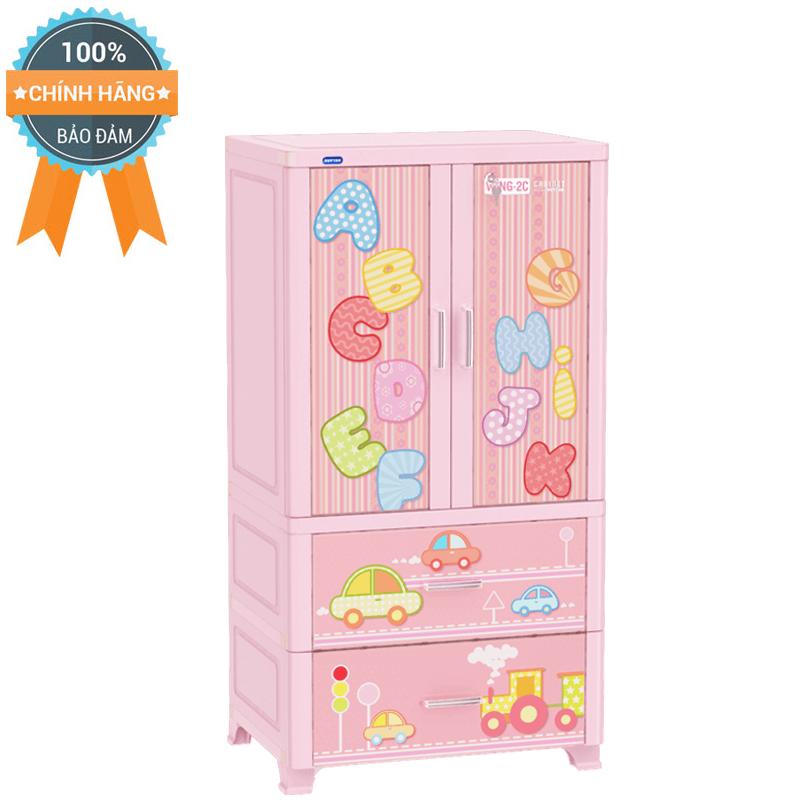 [HCM]TỦ NHỰA WING DUY TÂN 2 CÁNH 2 HỘC (KEM)- TẶNG 10 MÓC ÁO NHỰA DUY TÂN