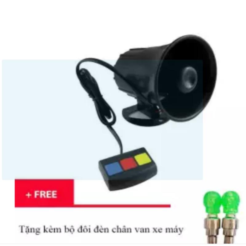 Siêu hot- còi 3 chế độ âm thanh lớn - 206407 + tặng 2 đèn led gắn van xe - km