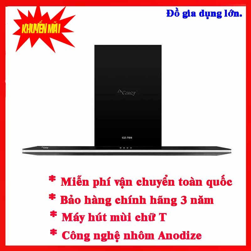 Máy hút khói khử mùi canzy cz t09 90cm nhập khẩu chữ t, canzy cz-t09