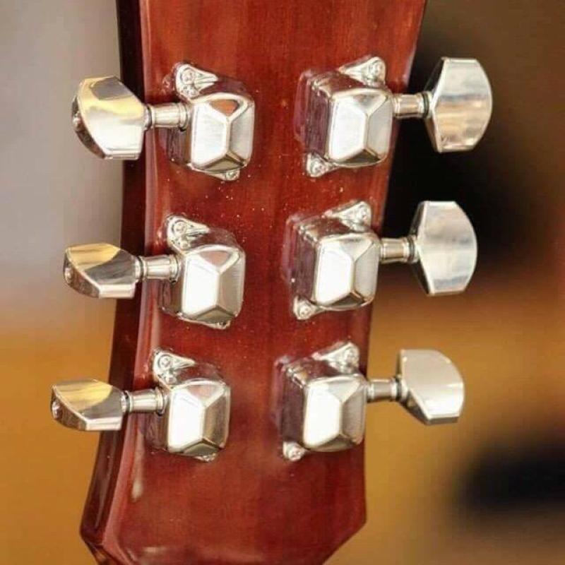 Bộ 6 chiếc khóa đàn guitar acoustic inox loại đúc hộp