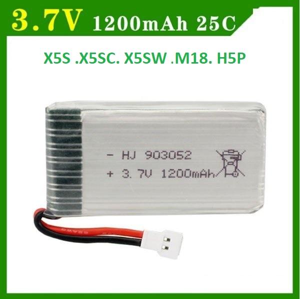 Pin Máy Bay Điều Khiển 3.7V 1200mAh 25C( X5SW .X5S.X5SC.M18..)