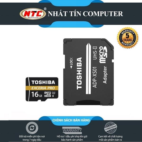 Thẻ nhớ MicroSDHC Toshiba Exceria Pro M501 16GB UHS-II U3 4K R270MB/s W150MB/s (Đen)