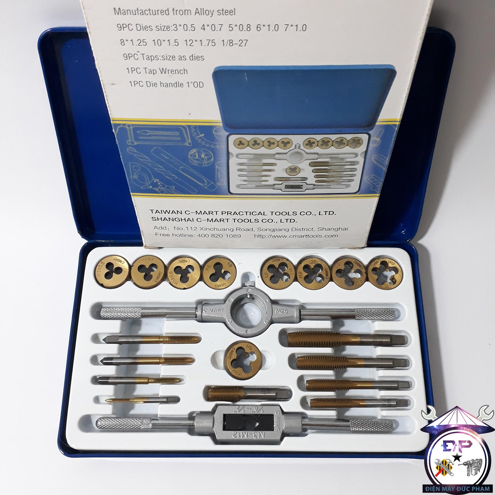Bộ taro ren thép hợp kim cmart 20 pcs