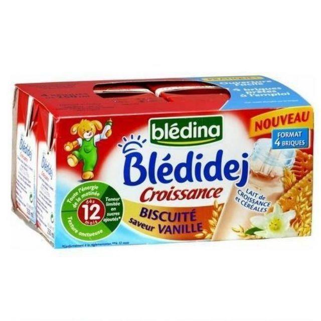Sữa nước bledina vị bisquy vani tăng cân cho bé 250ml×4
