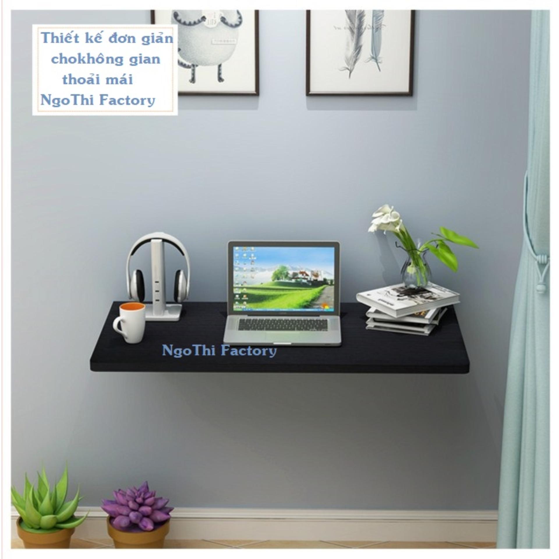 Bàn học trẻ em gấp treo tường nhà chung cư 40x80cm chịu lực 50kg- NgocthinhShop