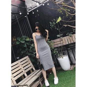 ĐẦM THUN BODY 2 DÂY MẢNH XẺ TÀ