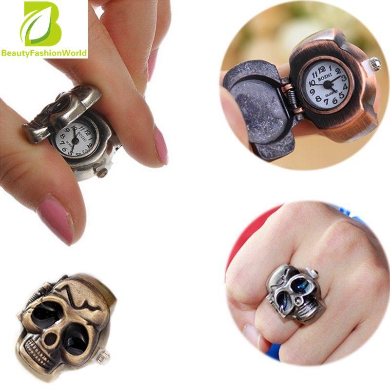 Unisex Nhẫn Đầu Lâu Đồng Hồ Vỏ Sò Vintage Cướp Biển Người Tặng Đảng quốc tế-quốc tế 5