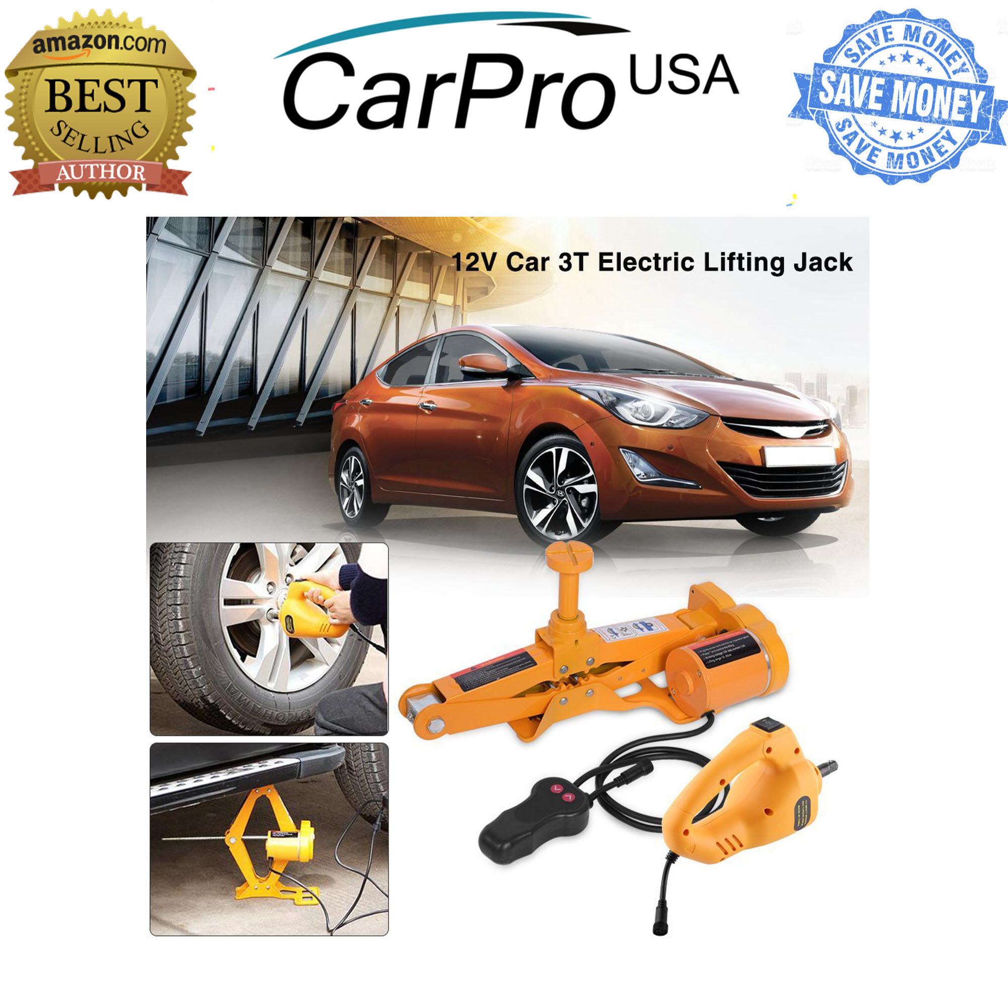 Automotive Car Electric Jack,3 Ton 12V DC Electric Scissor Car Jack Lifting Tire Wheel Repair Changing Kit SUV Van and Emergency Equipment