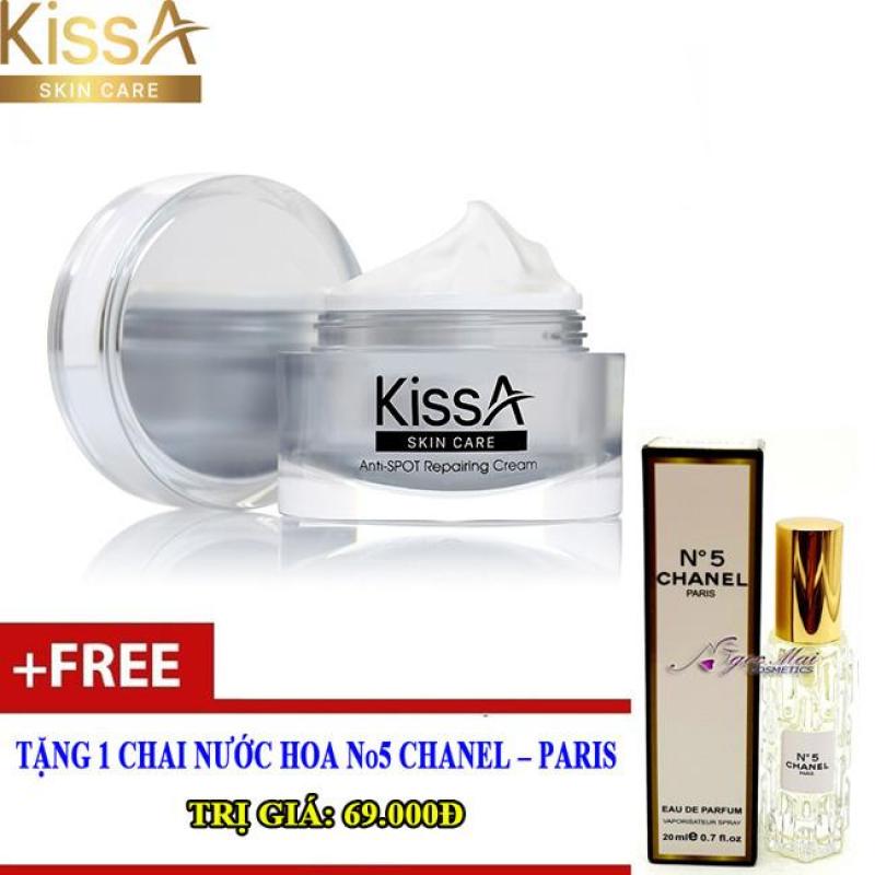 Kem đặc trị nám KissA Skin Care - Anti SPOT Repairing Cream (20g) + Tặng kèm 01 chai nước hoa No5 EDP (20ml) cao cấp