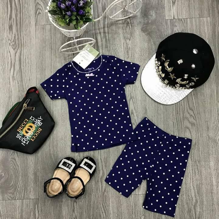 Bộ quần áo bé gái chất cotton cao cấp mầu sắc bất kỳ BBG02size 5 16-18kg