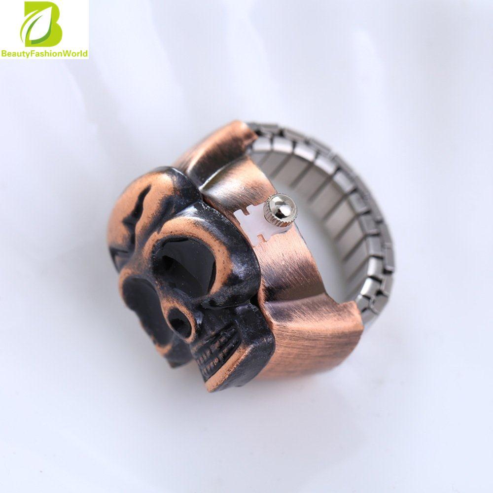 Unisex Nhẫn Đầu Lâu Đồng Hồ Vỏ Sò Vintage Cướp Biển Người Tặng Đảng quốc tế-quốc tế 1