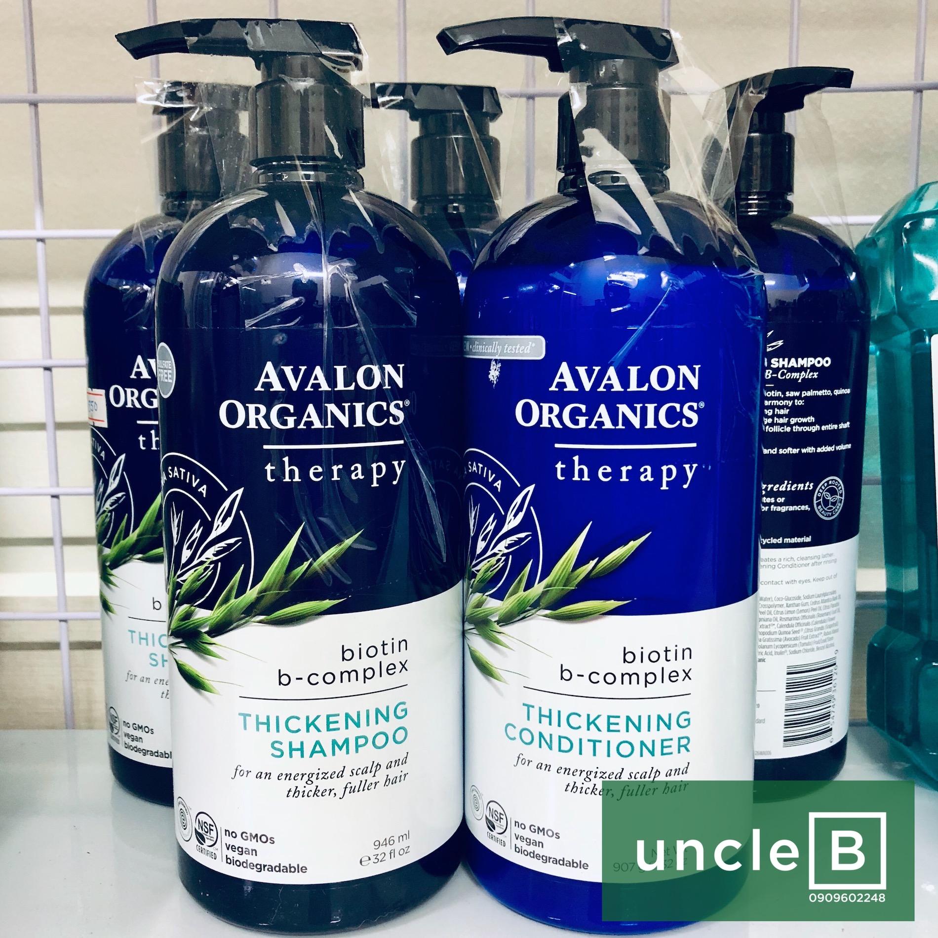 Dầu gội ngăn ngừa rụng và làm dày tóc avalon organics biotin b-complex therapy
