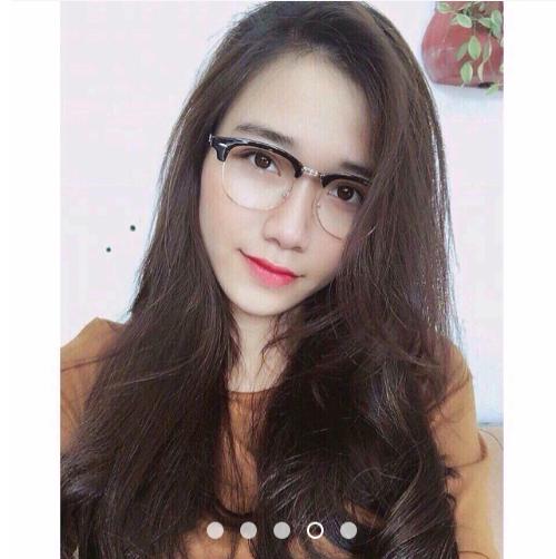 [HCM]Kính Mát Giả Cận Nữa Gọng Nam Nữ thời trang Phong Cách ( gọng trắng)