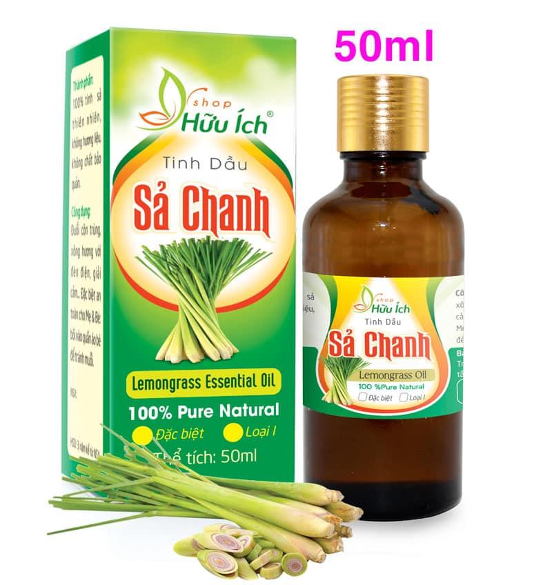 [HCM]Tinh dầu Sả chanh 50ml nguyên chất Ấn Độ tặng kèm 1 chai treo chiết tinh dầu  có kiểm nghiệm