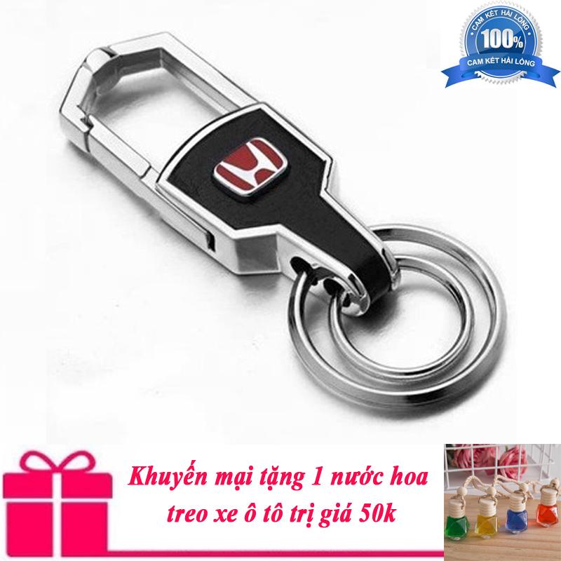 Móc khóa logo ô tô HONDA cao cấp- Tặng nước hoa treo ô tô