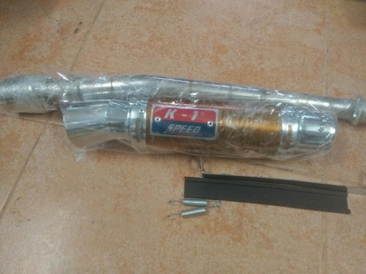 Trọn bộ lon và cổ pô k1 lắp sirius,wave,dream